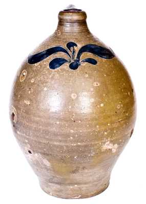 2 Gal. Stoneware Jug w/ Incised Decoration att. C. Crolius, Manhattan, circa 1800