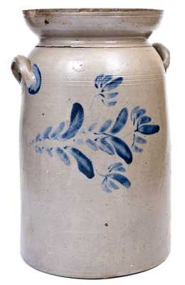 Scarce W.H. LEHEW & CO. / STRASBURG, VA Six-Gallon Stoneware Churn