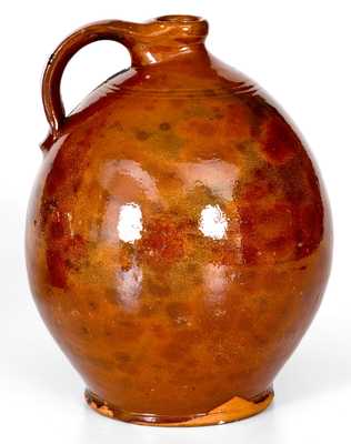 Ovoid New England Redware Jug