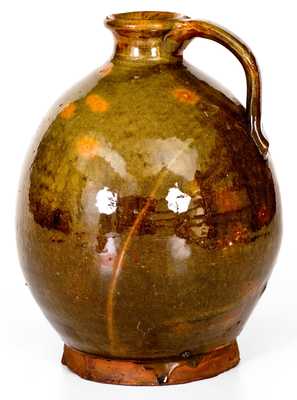 Ovoid Maine Redware Jug