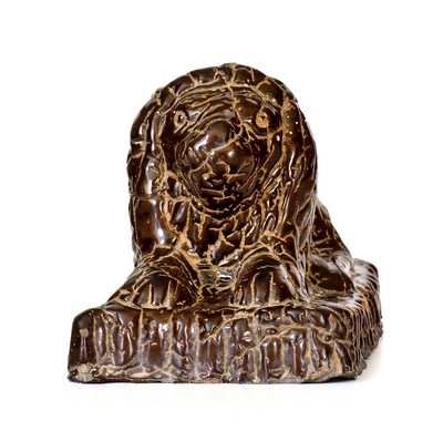 Stoneware Lion Doorstop, Jane Lew, WV origin, circa 1880