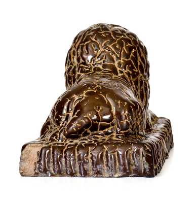 Stoneware Lion Doorstop, Jane Lew, WV origin, circa 1880