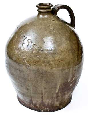 Important Stoneware Jug by Dave (August 17, 1852), Edgefield District, SC