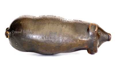 Anna Pottery Albany-Glaze Pig Flask (