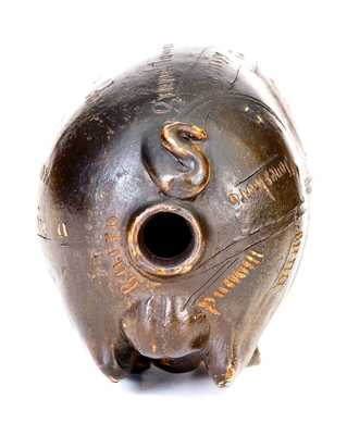 Anna Pottery Albany-Glaze Pig Flask (