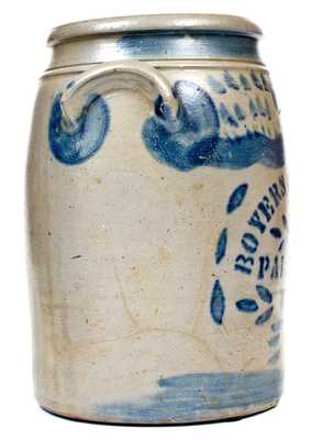 Fine Three-Gallon BOYERS & HARDEN / PALATINE / W.VA Stoneware Jar w/ Elaborate Cobalt Decoration