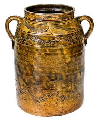 Fine Sand Mountain, Alabama Double-Handled Stoneware Jar