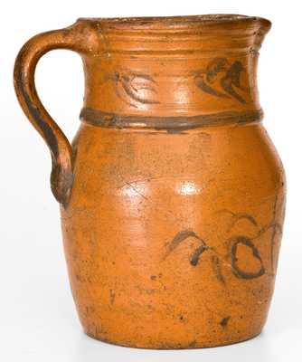 Rare Small-Sized Stoneware Pitcher by Rufus West at the Thompson Pottery, Morgantown, WV, c1875