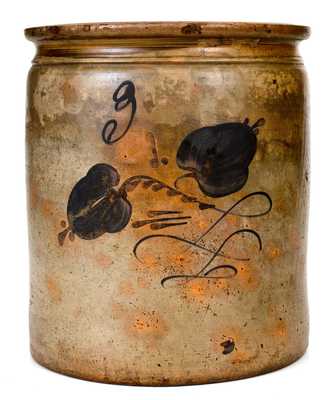 Three-Gallon Cobalt-Decorated Stoneware Jar, probably Jane Lew, West Virginia