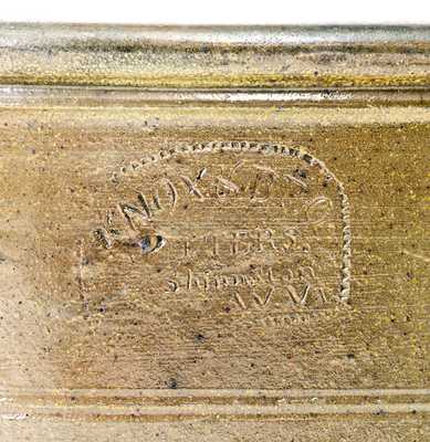 Exceedingly Rare KNOX & BRO / POTTERS / Shinnston / W Va Stoneware Cake Crock