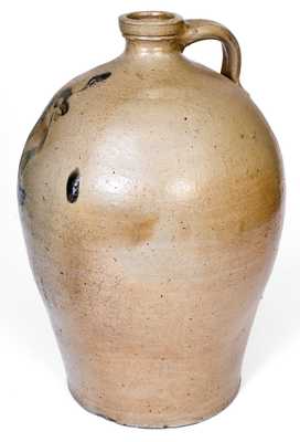 Five-Gallon Ohio Stoneware Bird Jug, circa 1850