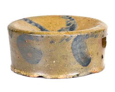 Scarce Small-Sized Strasburg, VA Spittoon with Cobalt Decoration