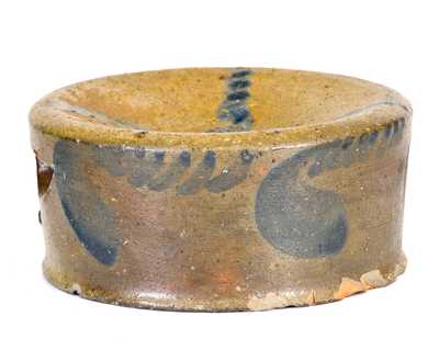 Scarce Small-Sized Strasburg, VA Spittoon with Cobalt Decoration