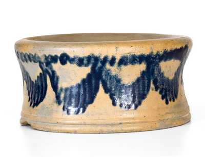 Very Fine Baltimore Stoneware Spittoon w/ Elaborate Drape Design, Henry Remmey, Sr. or Jr.