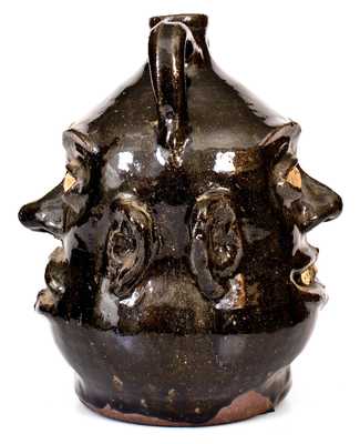 Fine Lanier Meaders Double Face Jug (Cleveland, GA, circa 1970)
