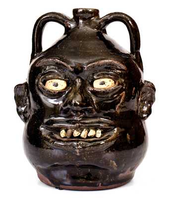 Fine Lanier Meaders Double Face Jug (Cleveland, GA, circa 1970)