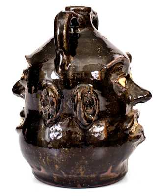 Fine Lanier Meaders Double Face Jug (Cleveland, GA, circa 1970)