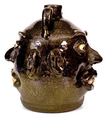 Fine Lanier Meaders Double Face Jug (Cleveland, Georgia, c1970)