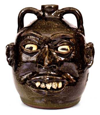 Fine Lanier Meaders Double Face Jug (Cleveland, Georgia, c1970)