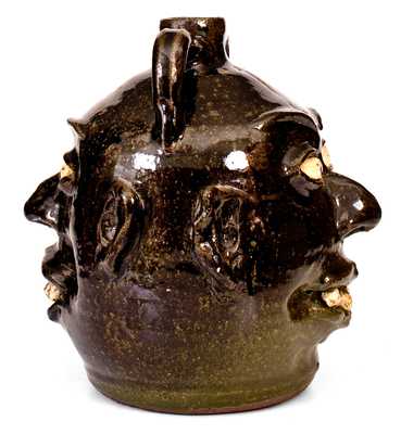 Fine Lanier Meaders Double Face Jug (Cleveland, Georgia, c1970)