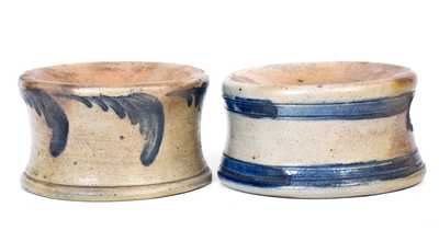 Two Cobalt-Decorated Stoneware Spittoons, attrib. Richard C. Remmey, Philadelphia, PA