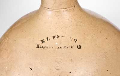 Very Rare E.L. FARRAR / IBERVILLE, P.Q. Stoneware Jug w/ Incised Figural Decoration