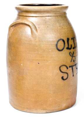 Extremely Rare BROWN BROTHERS / HUNTINGTON, / L.I. Stoneware Jar Inscribed 