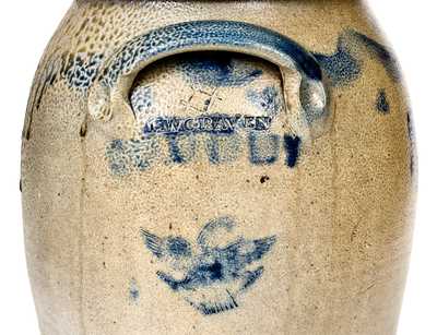 Outstanding T.W. CRAVEN (North Carolina) Stoneware Jar with Cobalt 