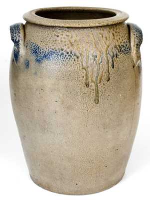 Outstanding T.W. CRAVEN (North Carolina) Stoneware Jar with Cobalt 