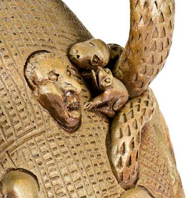 Exceedingly Rare and Important Anna Pottery Stoneware Temperance Jug, circa 1862