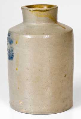 Extremely Rare and Important Thomas Downing (New York City) Stoneware Oyster Jar
