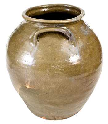 Exceptional Stoneware Jar by Dave (February 2, 1852), with Rare Rutile Decoration, Edgefield District, SC