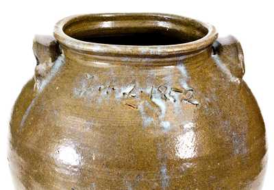 Exceptional Stoneware Jar by Dave (February 2, 1852), with Rare Rutile Decoration, Edgefield District, SC