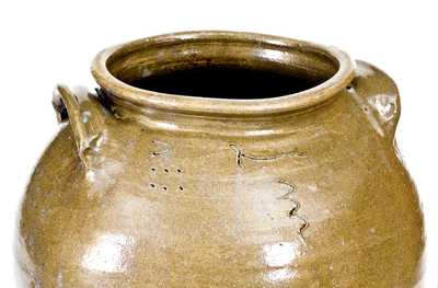 Exceptional Stoneware Jar by Dave (February 2, 1852), with Rare Rutile Decoration, Edgefield District, SC