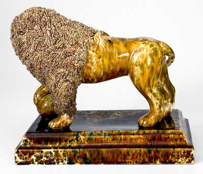 Exceptional LYMAN FENTON & CO. / BENNINGTON, VT Standing Lion on Base