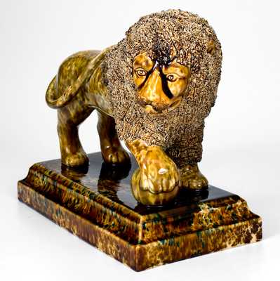 Exceptional LYMAN FENTON & CO. / BENNINGTON, VT Standing Lion on Base