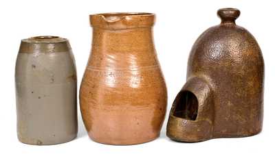 Three Pieces of Utilitarian Pottery, incl. Perryopolis and Bloomsburg, PA
