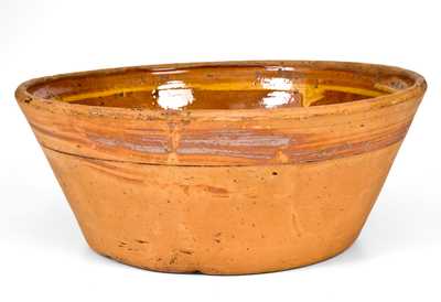 Slip-Decorated Redware Bowl, possibly Henry Schofield, Cecil County, MD