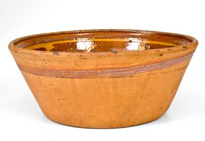 Slip-Decorated Redware Bowl, possibly Henry Schofield, Cecil County, MD