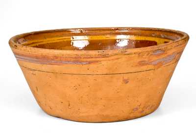 Slip-Decorated Redware Bowl, possibly Henry Schofield, Cecil County, MD