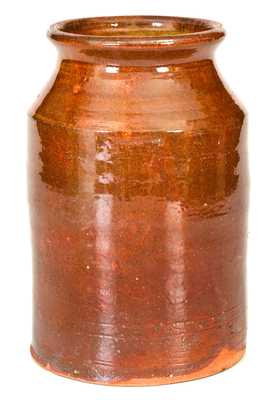 Fine A. WILCOX / West Bloomfield, N.Y. Redware Jar