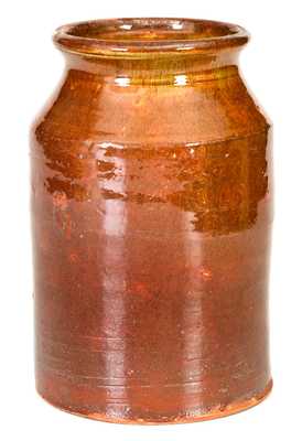 Fine A. WILCOX / West Bloomfield, N.Y. Redware Jar