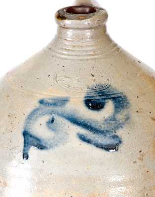 Rare C. CROLIUS / STONEWARE / MANUFACTURER / Manhattan-Wells / NEW-YORK Watchspring Jug