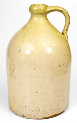 Very Rare L. JOHNSON Redware Jug, Lorenzo Johnson, Newstead, Erie County, NY