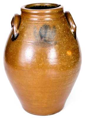 Two-Gallon Incised Stoneware Jar attrib. Bissett Family, Old Bridge, NJ
