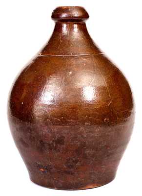 Rare A. WILCOX / West Bloomfield Redware Jug, Ontario County, NY, circa 1850