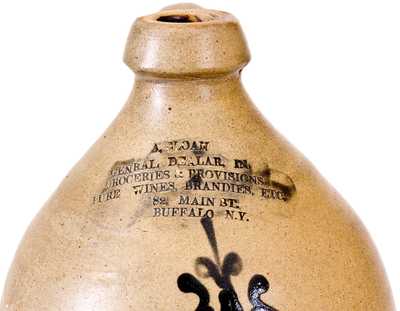 Buffalo, New York, Stoneware Advertising Jug, circa 1845