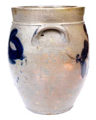 Scarce A. KEISTER & .CO / STRASBURG. VA Two-Gallon Stoneware Jar