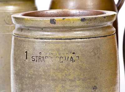 Four Pieces of Strasburg, VA Stoneware, fourth quarter 19th century