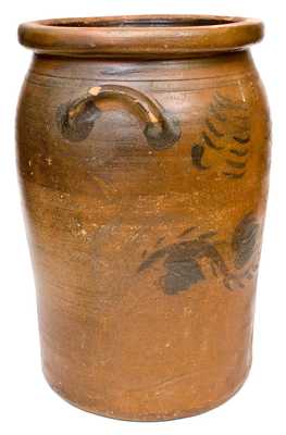 Rare 16 Gal. Stoneware Jar w/ Elaborate Decoration, Largest Palatine, WV Known
